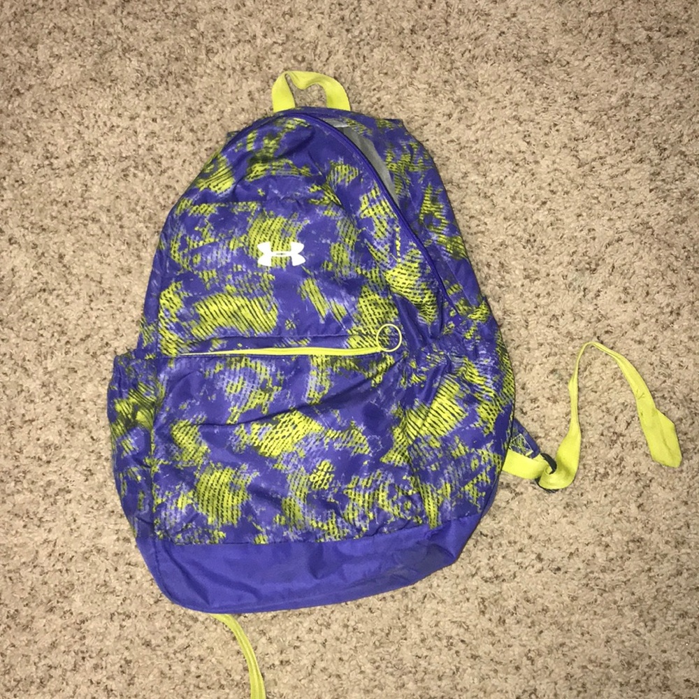 Yellow and purple backpack UNDER ARMOR